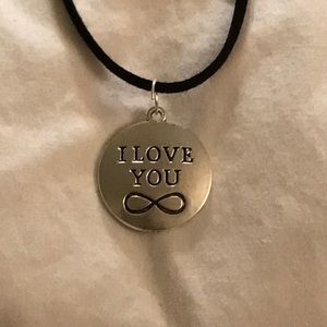 Handmade Silver Charm on Leather Necklace ❤️